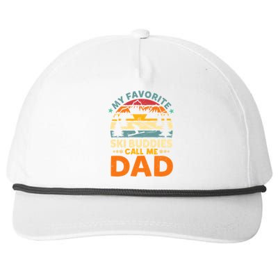 Skiing My Favorite Ski Buddies Call Me Dad Cute Gift Snapback Five-Panel Rope Hat