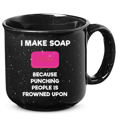 Soap Making Funny Gift Soap Maker Punch 15oz Campfire Ceramic Mug