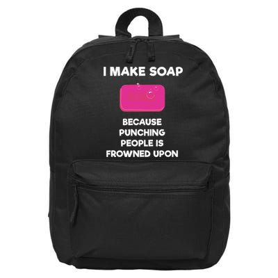 Soap Making Funny Gift Soap Maker Punch 16 in Basic Backpack