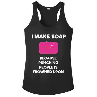 Soap Making Funny Gift Soap Maker Punch Ladies PosiCharge Competitor Racerback Tank