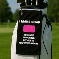 Soap Making Funny Gift Soap Maker Punch Golf Towel