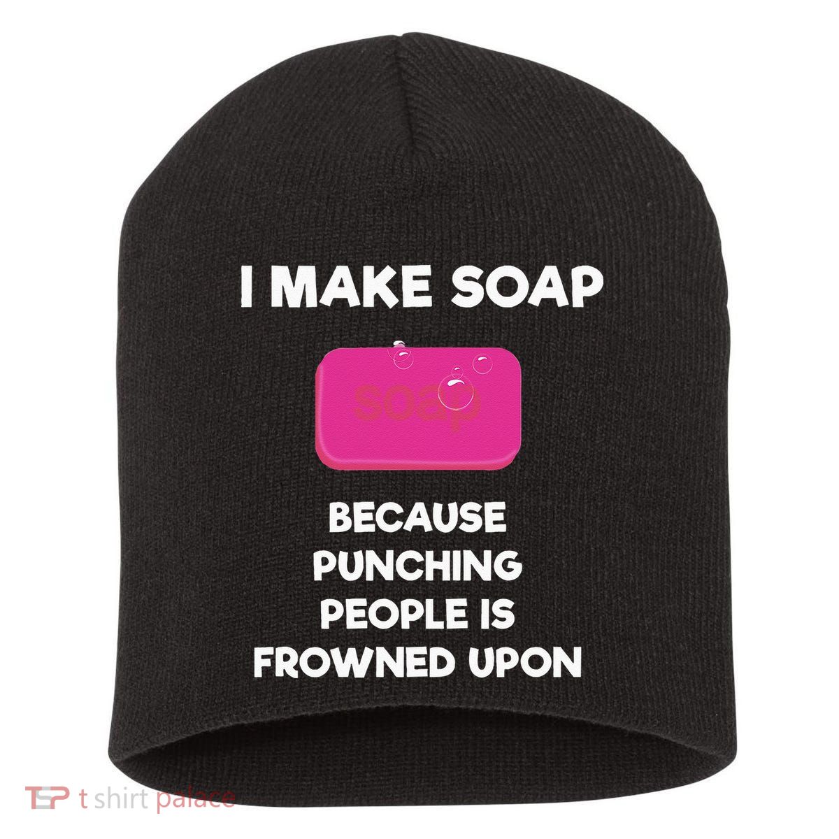 Soap Making Funny Gift Soap Maker Punch Short Acrylic Beanie