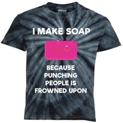 Soap Making Funny Gift Soap Maker Punch Kids Tie-Dye T-Shirt