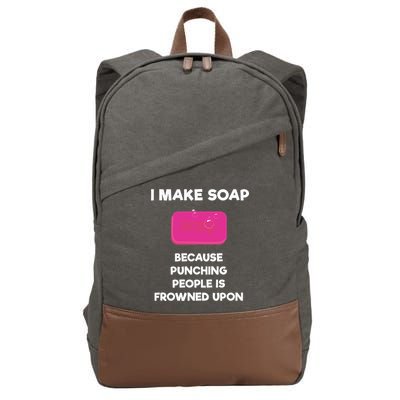 Soap Making Funny Gift Soap Maker Punch Cotton Canvas Backpack