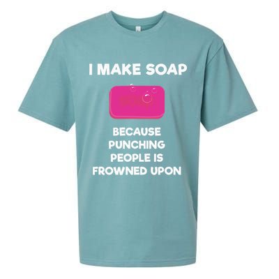 Soap Making Funny Gift Soap Maker Punch Sueded Cloud Jersey T-Shirt