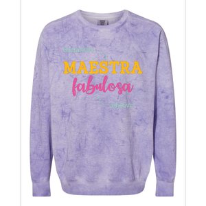 Sustantivo Maestra Fabulosa Adjetivo Spanish Teacher Colorblast Crewneck Sweatshirt