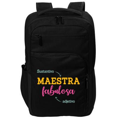 Sustantivo Maestra Fabulosa Adjetivo Spanish Teacher Impact Tech Backpack