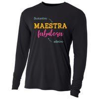 Sustantivo Maestra Fabulosa Adjetivo Spanish Teacher Cooling Performance Long Sleeve Crew