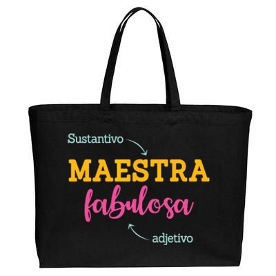 Sustantivo Maestra Fabulosa Adjetivo Spanish Teacher Cotton Canvas Jumbo Tote