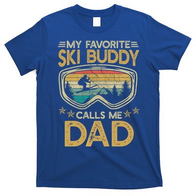 Skiing My Favorite Ski Buddy Calls Me Dad Gift T-Shirt