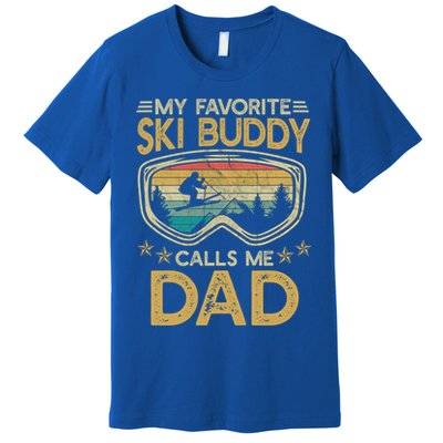 Skiing My Favorite Ski Buddy Calls Me Dad Gift Premium T-Shirt