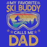Skiing My Favorite Ski Buddy Calls Me Dad Gift Zip Tote Bag