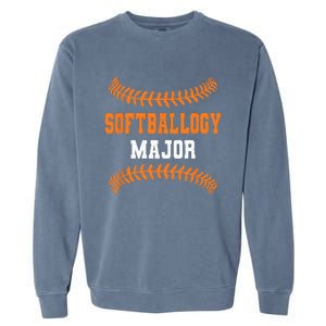 Softballogy Major Funny Fastpitch Garment-Dyed Sweatshirt