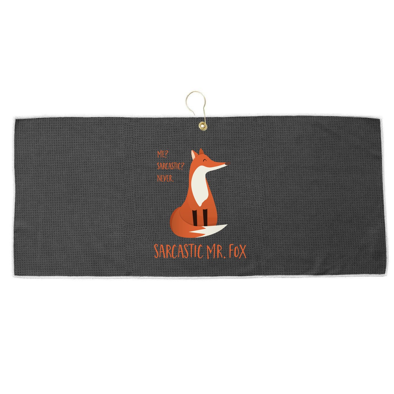Sarcastic Mr Fox Gift Large Microfiber Waffle Golf Towel