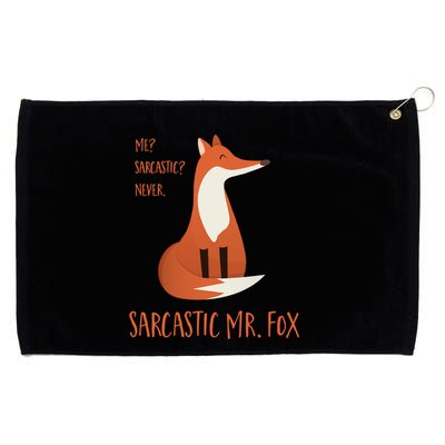 Sarcastic Mr Fox Gift Grommeted Golf Towel
