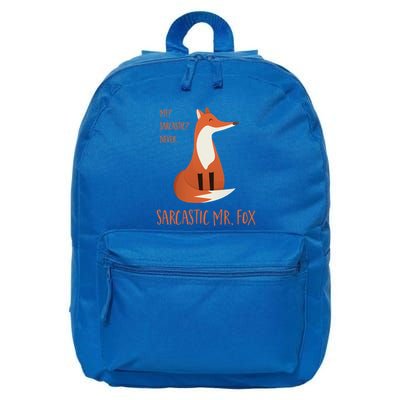 Sarcastic Mr Fox Gift 16 in Basic Backpack