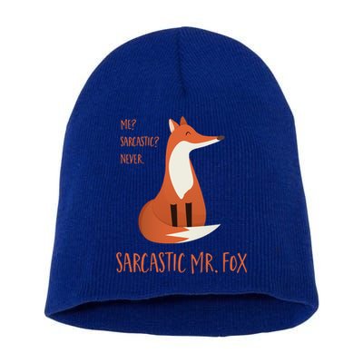 Sarcastic Mr Fox Gift Short Acrylic Beanie