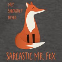 Sarcastic Mr Fox Gift Vector Backpack