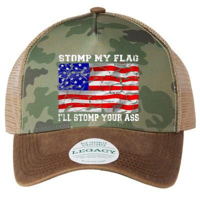 Stomp My Flag Ill Stomp Your Ass Legacy Tie Dye Trucker Hat
