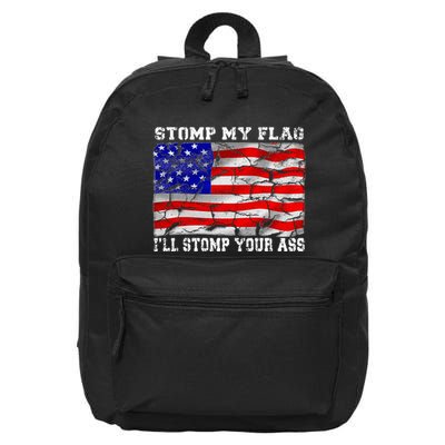 Stomp My Flag Ill Stomp Your Ass 16 in Basic Backpack