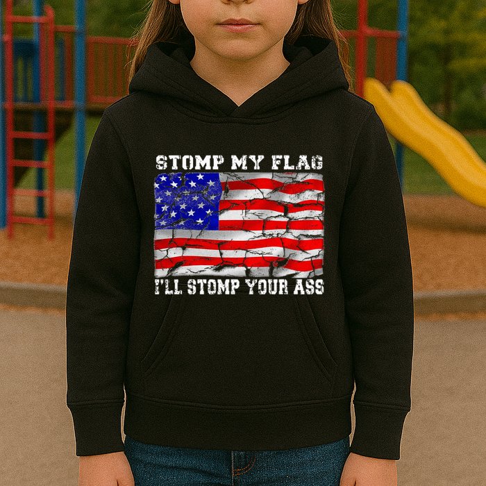 Stomp My Flag Ill Stomp Your Ass Kids Hoodie