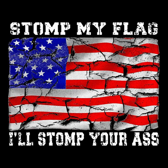 Stomp My Flag Ill Stomp Your Ass Short Acrylic Beanie
