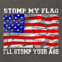 Stomp My Flag Ill Stomp Your Ass Cotton Canvas Backpack