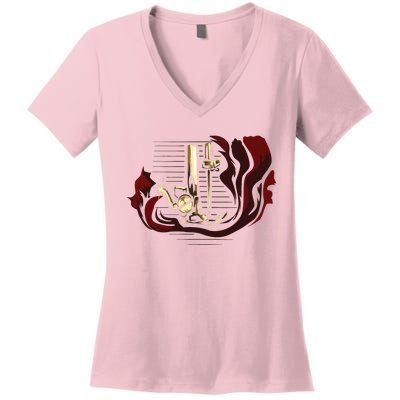 Sewing Machine Funny Women's V-Neck T-Shirt