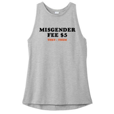 Sarcastic Misgender Fee Theythem Pronouns Ladies PosiCharge Tri-Blend Wicking Tank