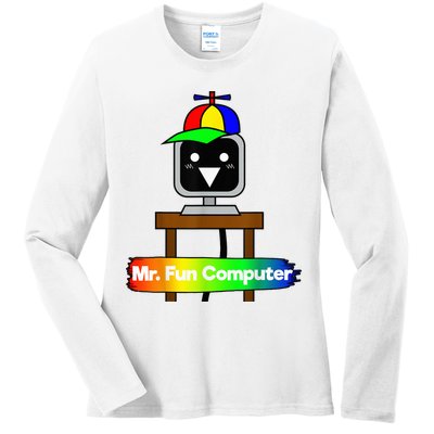 S.P.R.U.N.K.I Mr Fun Computer Ladies Long Sleeve Shirt