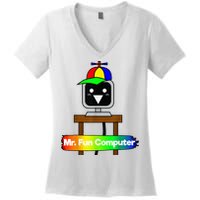 S.P.R.U.N.K.I Mr Fun Computer Women's V-Neck T-Shirt