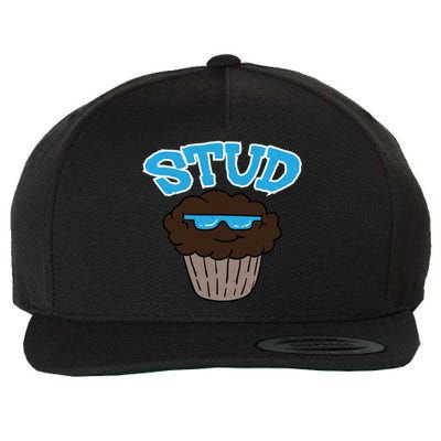 Stud Muffin Funny Cupcake Wearing Sunglasses Baking Baker Great Gift Wool Snapback Cap