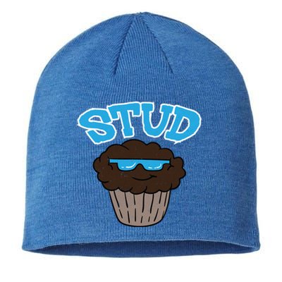 Stud Muffin Funny Cupcake Wearing Sunglasses Baking Baker Great Gift Sustainable Beanie