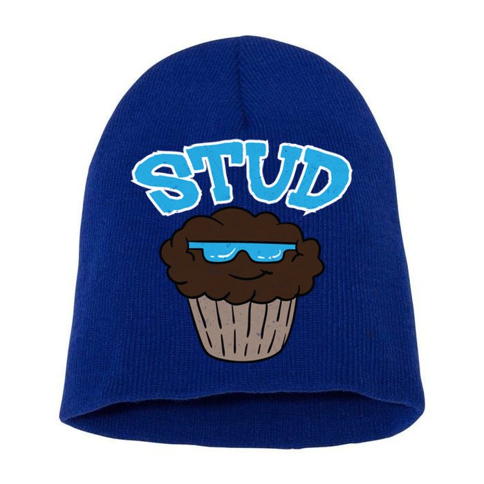 Stud Muffin Funny Cupcake Wearing Sunglasses Baking Baker Great Gift Short Acrylic Beanie