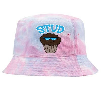 Stud Muffin Funny Cupcake Wearing Sunglasses Baking Baker Great Gift Tie-Dyed Bucket Hat