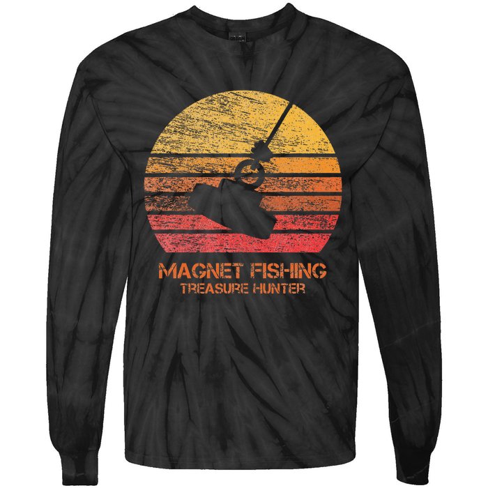 Sunset Magnet Fishing Tie-Dye Long Sleeve Shirt