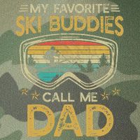 Skiing My Favorite Ski Buddies Call Me Dad Legacy Tie Dye Trucker Hat