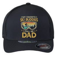 Skiing My Favorite Ski Buddies Call Me Dad Flexfit Unipanel Trucker Cap