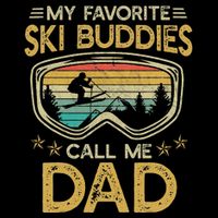 Skiing My Favorite Ski Buddies Call Me Dad 16 in Basic Backpack