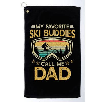 Skiing My Favorite Ski Buddies Call Me Dad Golf Towel