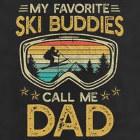 Skiing My Favorite Ski Buddies Call Me Dad Golf Towel