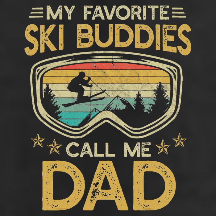 Skiing My Favorite Ski Buddies Call Me Dad Golf Towel