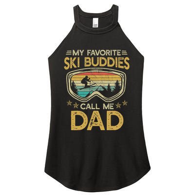 Skiing My Favorite Ski Buddies Call Me Dad Women's Perfect Tri Rocker Tank