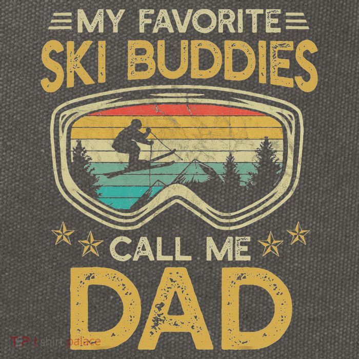 Skiing My Favorite Ski Buddies Call Me Dad Cotton Canvas Backpack