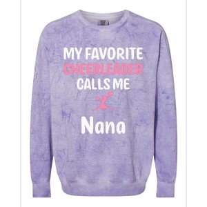 Supportive My Favorite Cheerleader Calls Me Nana Colorblast Crewneck Sweatshirt