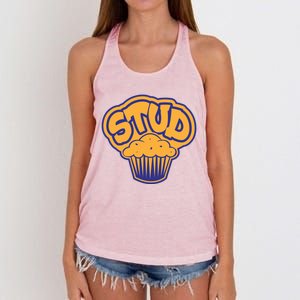 Stud Muffin Funny Handsome Good Looking Saying Slogan Gift Women's Knotted Racerback Tank