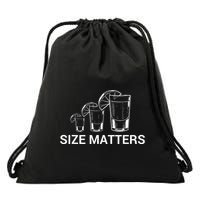 Size Matters Funny Salt Lime Tacos Tequila Drawstring Bag