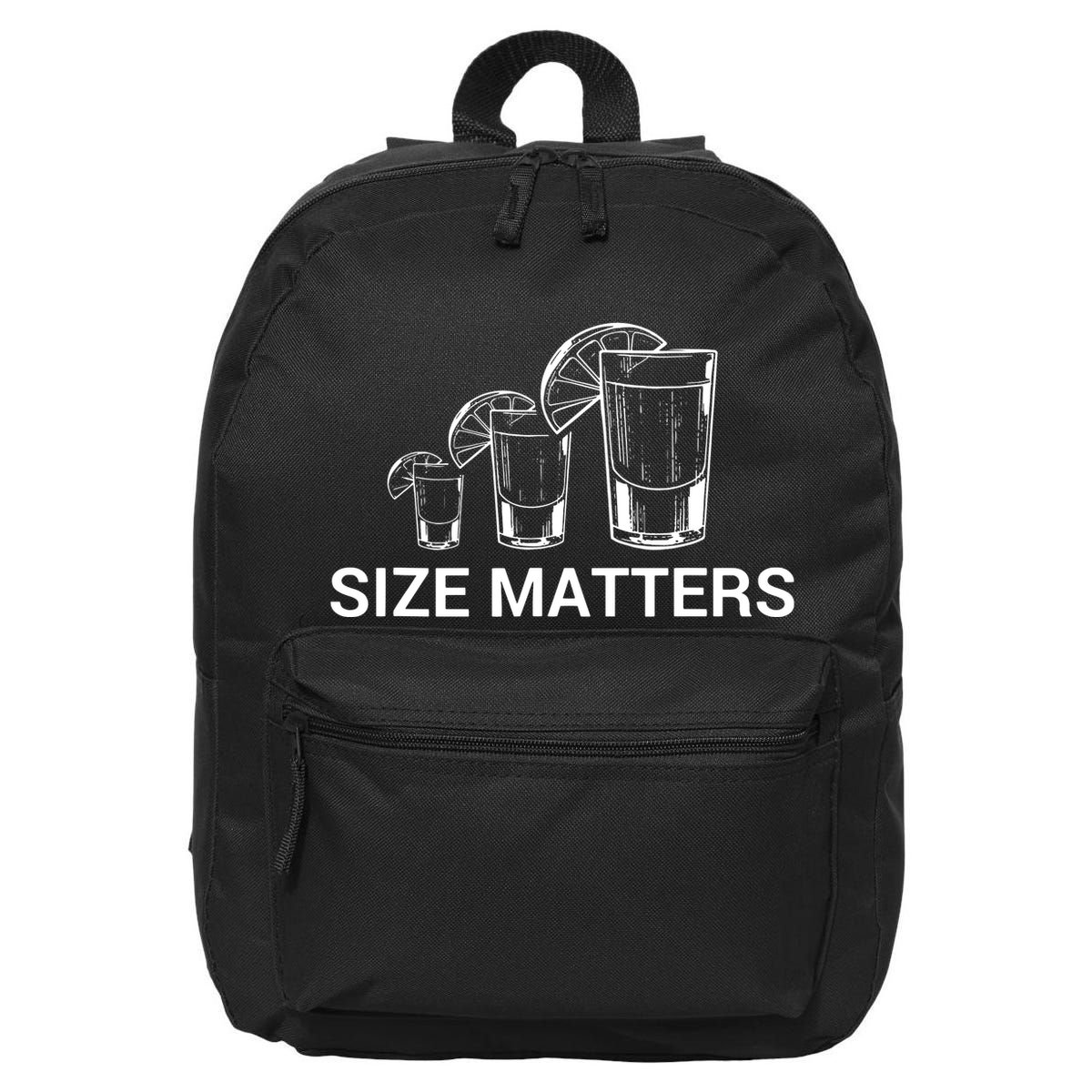 Size Matters Funny Salt Lime Tacos Tequila 16 in Basic Backpack