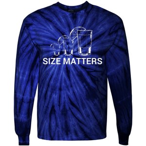 Size Matters Funny Salt Lime Tacos Tequila Tie-Dye Long Sleeve Shirt