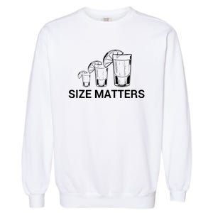 Size Matters Funny Salt Lime Tacos Tequila Garment-Dyed Sweatshirt